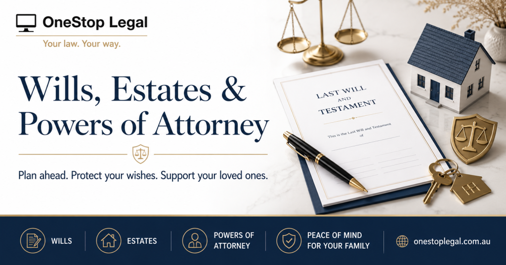 OneStop Legal wills and estates blog post and enduring power of attorney explained.