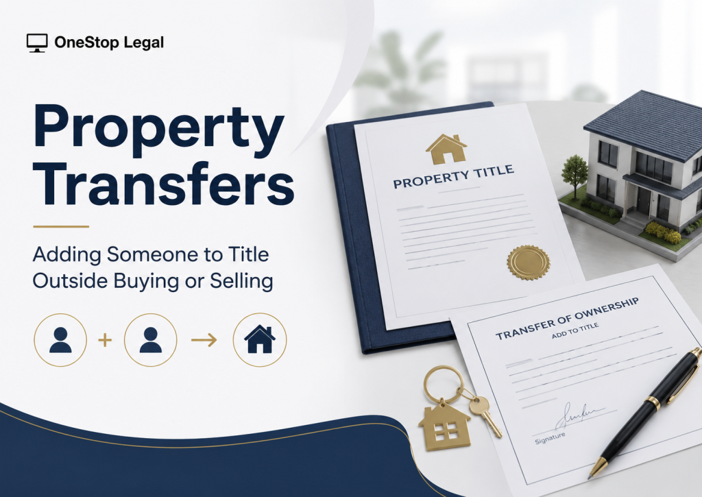 What you need to know about property transfers outside buying and selling. OneStop Legal